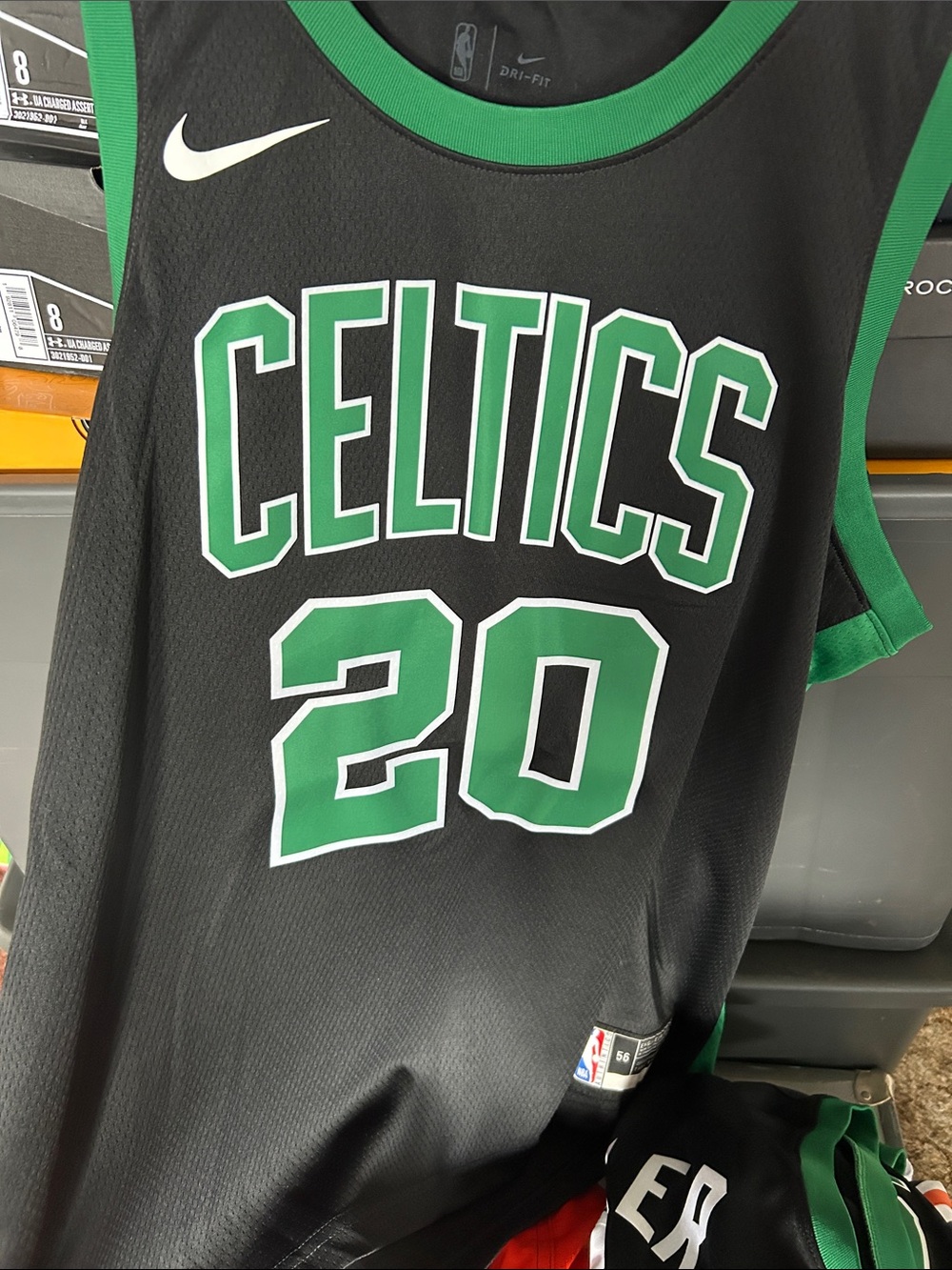 Nike Black and Green Celtics #20 Hayward Basketball Jersey